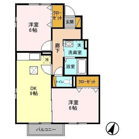シャルドネC棟の物件間取画像